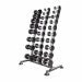 Physical Company Rubber Dumbbell Sets With Upright Racks - 10 Or 14 Sets