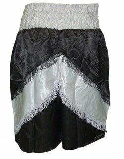Serious Fitness Pro Inverted "V" Tassel Satin Boxing Shorts