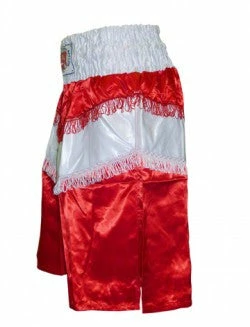 Serious Fitness Pro Inverted "V" Tassel Satin Boxing Shorts