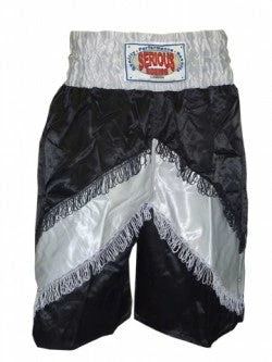 Serious Fitness Pro Inverted "V" Tassel Satin Boxing Shorts