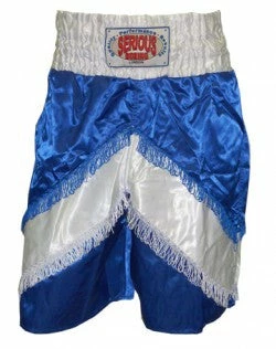 Serious Fitness Pro Inverted "V" Tassel Satin Boxing Shorts