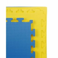 Serious Fitness 40mm Tatami 1m X 1m Premium Yellow & Blue Jigsaw Mats
