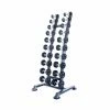 Physical Company Rubber Dumbbell Sets With Upright Racks - 10 Or 14 Sets