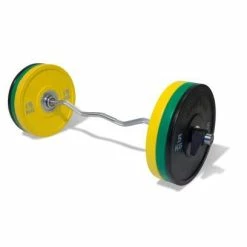 Physical Company PU Competition Bumper Plate Barbell Set (68kg)