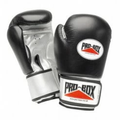 Pro Box BLACK COLLECTION BLACK-SILVER GLOVES 12OZ