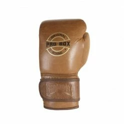 Pro Box ORIGINAL VINTAGE TAN BOXING GLOVES - 10, 12, 14 Or 16oz
