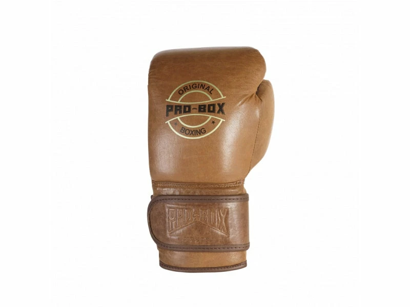 Pro Box ORIGINAL VINTAGE TAN BOXING GLOVES - 10, 12, 14 Or 16oz