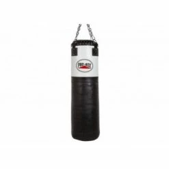 Pro Box BLACK/WHITE LEATHER PUNCHBAG 4FT