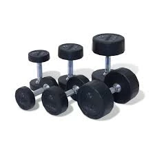Physical Company Rubber Dumbbell Sets With Vertical Rack