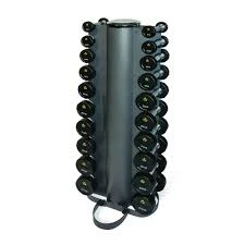 Physical Company Rubber Dumbbell Sets With Vertical Rack
